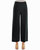 Claire Stretch Crepe Wide Leg Pants In Very Black - Very Black