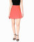 Cotton Metal Flounce Mini Skirt In Coral - Coral