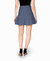 Cotton Metal Flounce Mini Skirt In Denim Blue