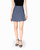 Cotton Metal Flounce Mini Skirt In Denim Blue - Denim Blue