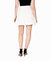 Cotton Metal Flounce Mini Skirt In White