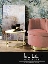 Flynn Accent Chair - Blush/Gold