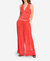 Garment Dyed Silk Wide Leg Pant In Poppy