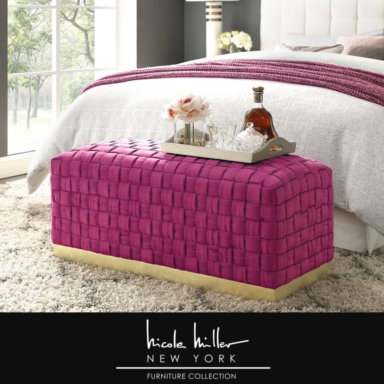 Griffin Bench - Fuchsia/Gold