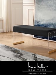 Hiram Bench - Black/Gold