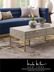 Isidro Coffee Table - Cream White/Gold