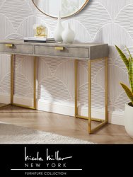 Isidro Console Table - Cream White/Gold