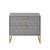 Isidro Side Table - Grey/Gold