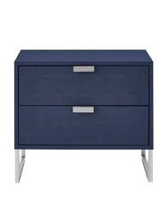 Isidro Side Table - Navy/Chrome