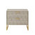 Isidro Side Table - Cream White/Gold