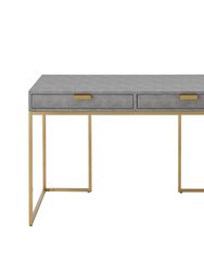 Isidro Writing Desk - Grey/Gold