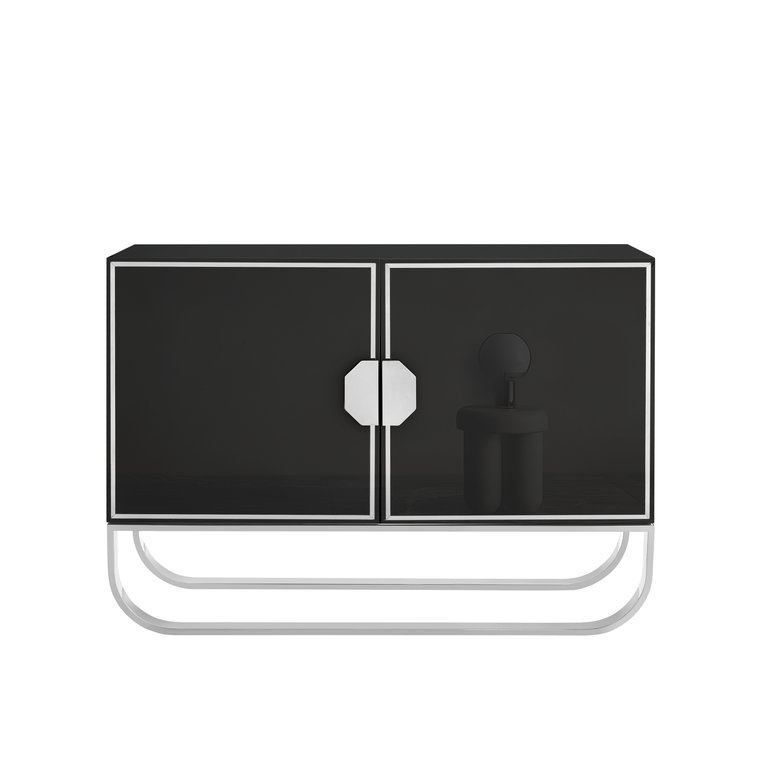 Jayna Sideboard - Black/Chrome