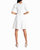 Jessie Pleated Shoulder A-Line Dress In Brilliant White