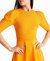 Jessie Pleated Shoulder A-Line Dress In Flame Orange