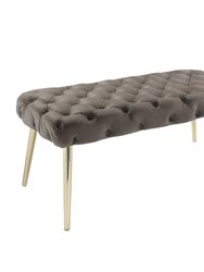 Jilynn Bench - Taupe/Gold