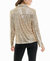 Nora Sequin Button Front Shirt In Champagne