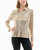 Nora Sequin Button Front Shirt In Champagne - Champagne