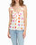 Radiant Aura Silk Top In White Aura Dot