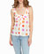 Radiant Aura Silk Top In White Aura Dot