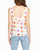 Radiant Aura Silk Top In White Aura Dot