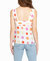 Radiant Aura Silk Top In White Aura Dot