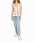 Radiant Aura Silk Top In White Aura Dot - White Aura Dot