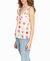 Radiant Aura Silk Top In White Aura Dot