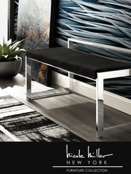 Rashad Bench - Black/Chrome