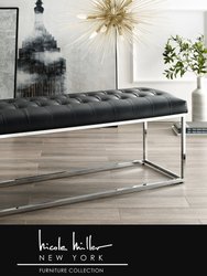 Santos Bench - Black/Chrome