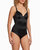 Shiny Micro Shaping Underwire Bodysuit In Black