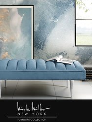 Vincenzo Bench - Blue/Chrome