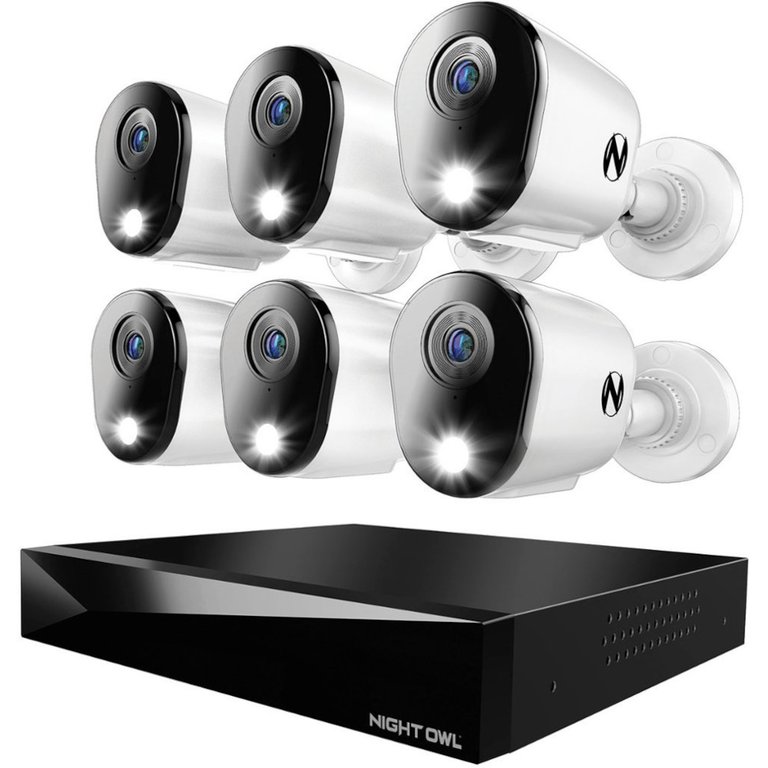 12 Channel 2160p Security System With 2TB DVR - White