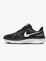 Air Zoom Structure 25 Wide Sneaker - Black White Iron Grey