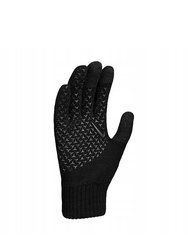 Childrens/Kids Knitted Tech Grip Gloves - Black