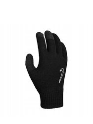 Childrens/Kids Knitted Tech Grip Gloves - Black