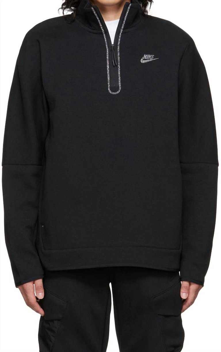 Men Sportswear Half-Zip Sweatshirt Activewear - Black