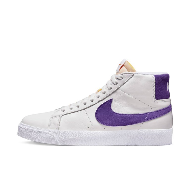 Men's Blazer Mid Iso Sneakers In White Court Purple - White Court Purple