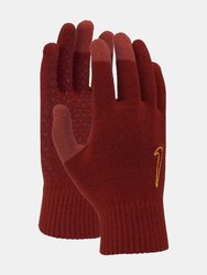 Mens Cinnabar Knitted Swoosh Gloves