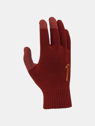 Mens Cinnabar Knitted Swoosh Gloves - Red