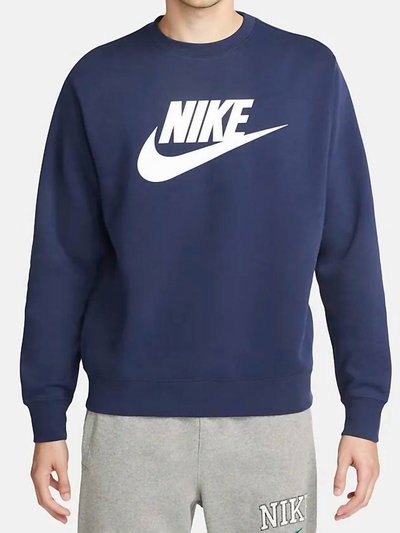 Nike Men's Club Fleece Crew Top In Navy product