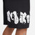 Men's Fleece Graphic Shorts In Black/White-Lt Crimson