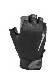 Mens Ultimate Heavyweight Fitness Fingerless Gloves - Black/White/Gray
