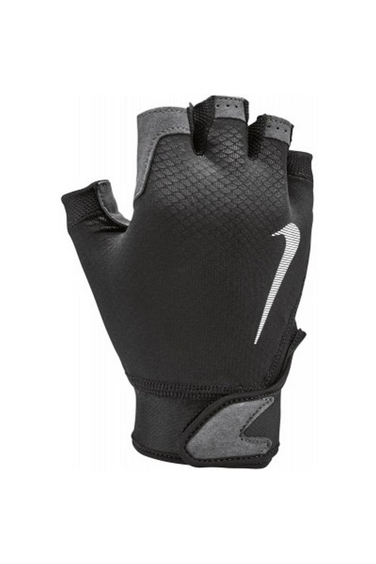 Mens Ultimate Heavyweight Fitness Fingerless Gloves - Black/White/Gray