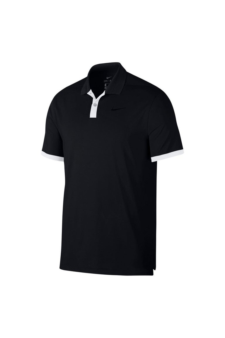 Nike Mens Dry Vapour Color Block Polo (Black/ White/ Black) - Black/ White/ Black