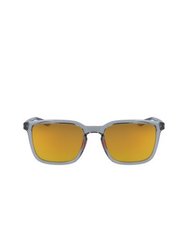 Unisex Adult Circuit Wolf Mirror Sunglasses - Gray/Orange