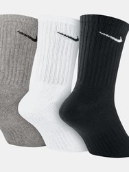 Unisex Adult Crew Socks Set (Pack of 3)