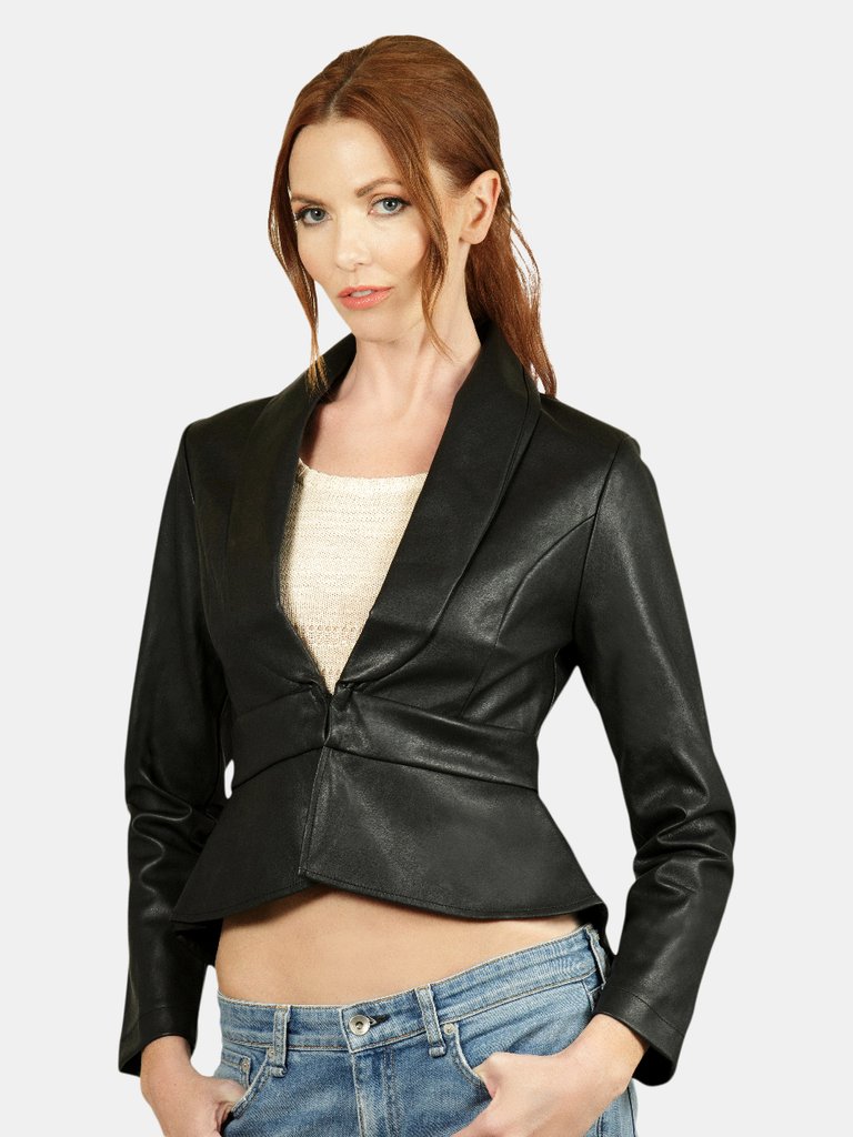 Alyssa Peplum Blazer - Black