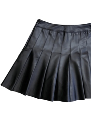 Anya Vegan Leather Pleated Mini Skirt