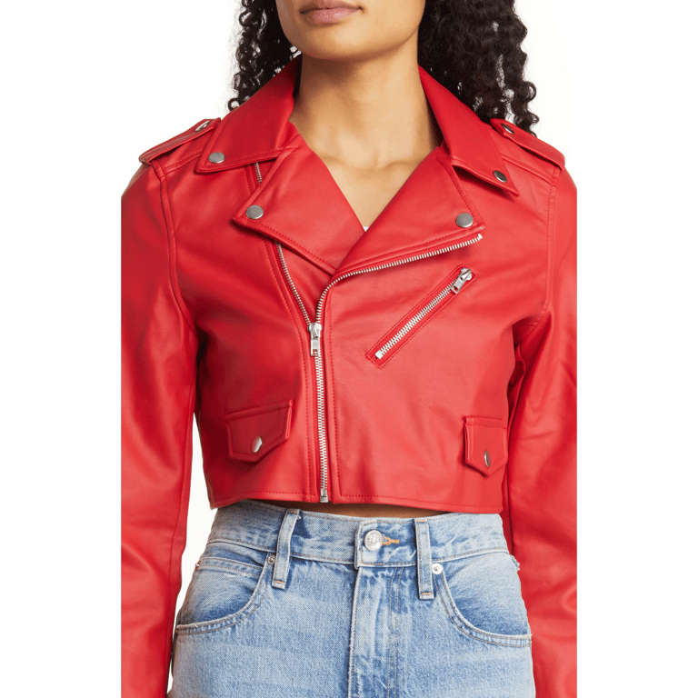 Faux Leather Michaela Biker Jacket