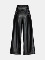 Joan Vegan Leather Belted Pants